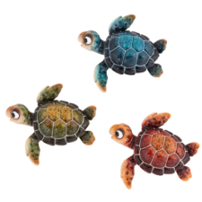 3 Inches Long Assorted Polystone Big Eyed Turtle Magnet
