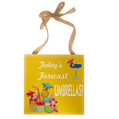 Umbrella Drinks Forecast Sign