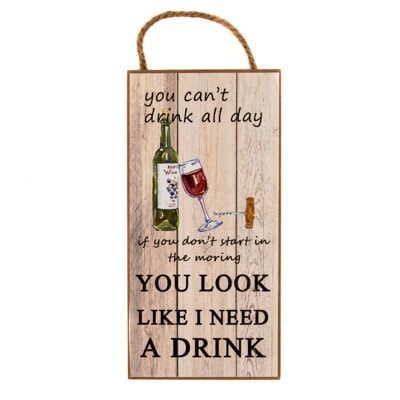 Wine Drinkers Sign