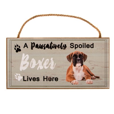 Boxer Lives Here Sign