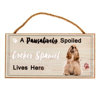 Cocker Spaniel Lives Here Sign