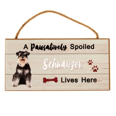 Schnauzer Lives Here Sign