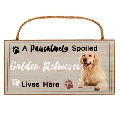 Golden Retriever Lives Here Sign