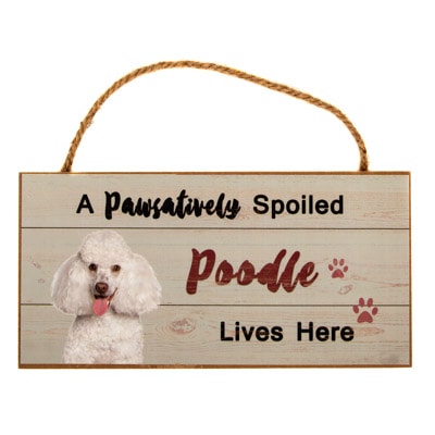 Poodle Lives Here Sign