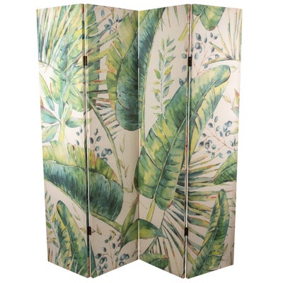 Tropical Foliage Linen Screen