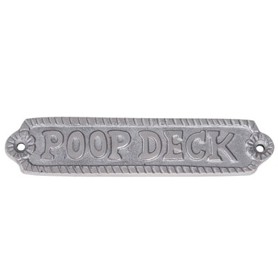 Aluminum Poop Deck Plaque