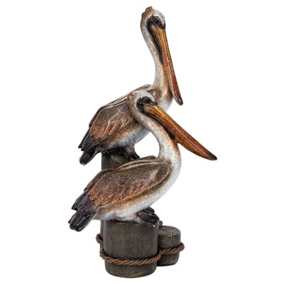 Pelicans on Pylon Figurine