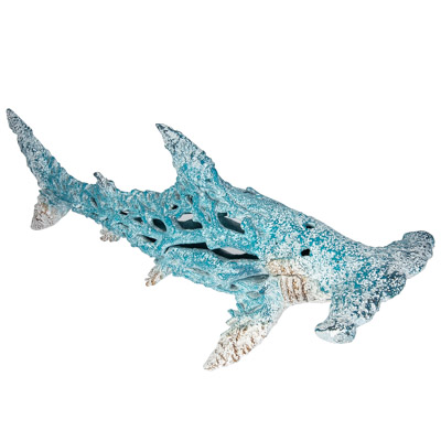 Aqua Coral-Look Hammerhead Shark