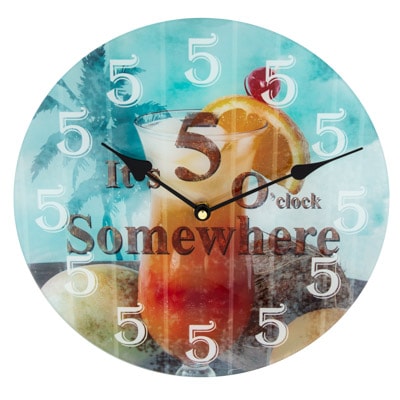 11 3/4 Inches It's 5 O'Clock Wall Clock