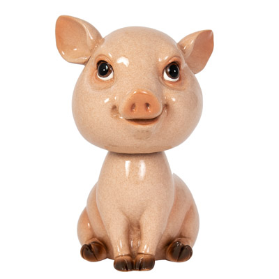 5 1/4 Inches High Baby Pig with Moving Head
