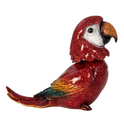 4 3/4 Inches High Red Macaw Parrot with Moving Head