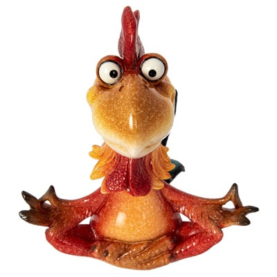6 1/2 Inches High Rooster with Moving Head