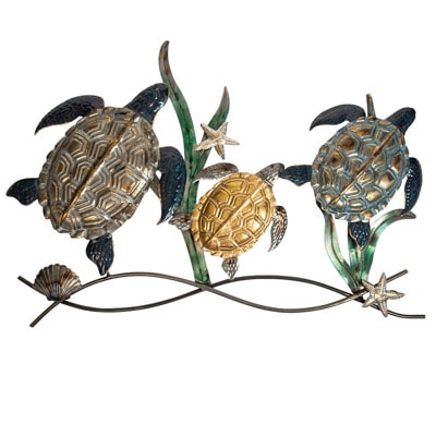 40 1/2 Inches Wide x 28 1/4 Inches High Dancing Sea Turtles Wall Decor