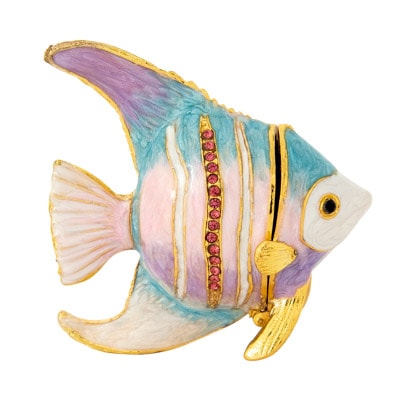 Bejeweled Fish Shaped Trinket Box