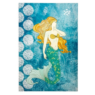 35 1/2 Inches High x 23 1/2 Inches Wide Mermaid Canvas Print Wall Art