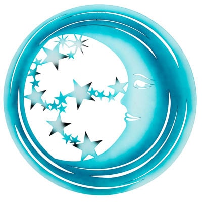 25 1/2 Inches Diameter Powder Coated Laser Cut Metal Sun, Moon and Stars Wall Hanging