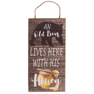 Old Bear and Honey Sign