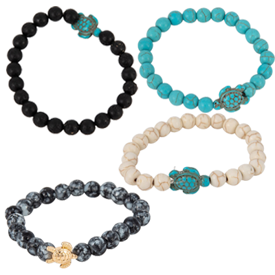 Assorted Sea Turtle Beaded Bracelet