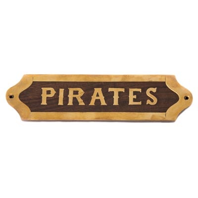 Wood and Brass Pirates Plaque
