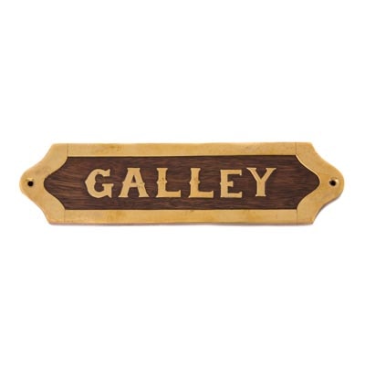 Wood and Brass Galley Plaque