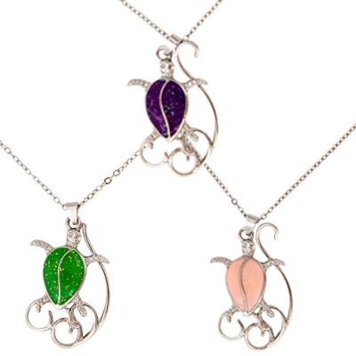 Assorted Sea Turtle Pendant Necklace