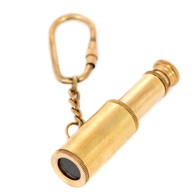Brass Telescope Key Ring