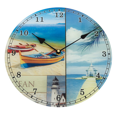 Waterviews Glass Wall Clock