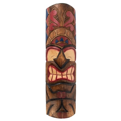 Carved Tiki Mask with Closed Mouth