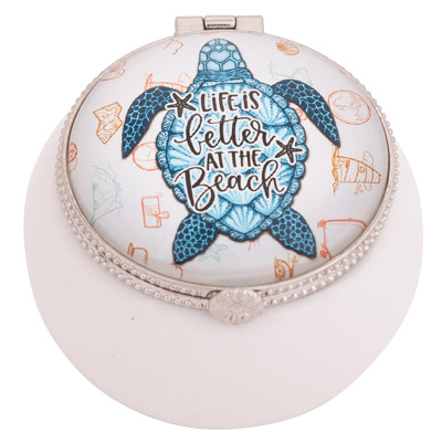 Beach Loving Turtle Trinket Box
