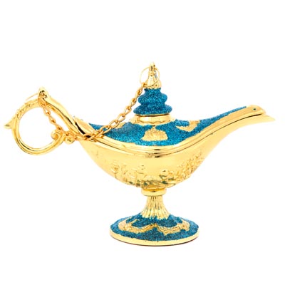 Aqua Colored Aladdin's Lamp