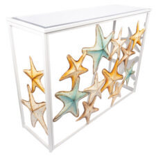 42 1/2" Wide x 31 1/4" High Metal Starfish Console Table