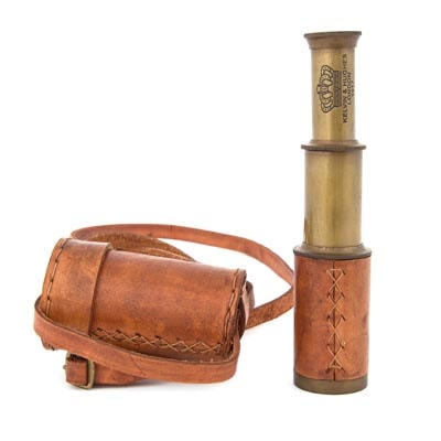 Telescope with Leather Case