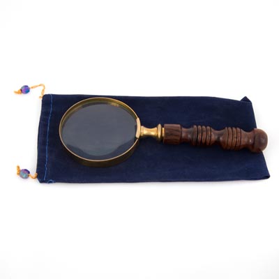 Brass and Wood Magnifyng Glass