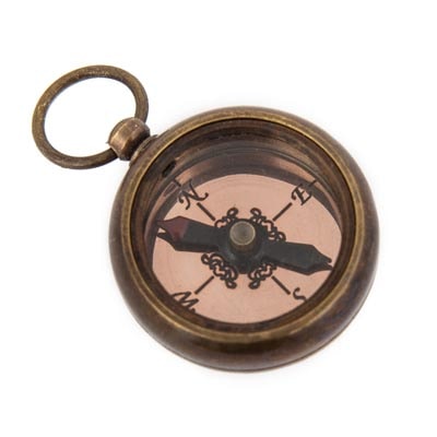 Antique Finish Compass with Ship Design