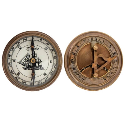 Antique Look Sundial Compass
