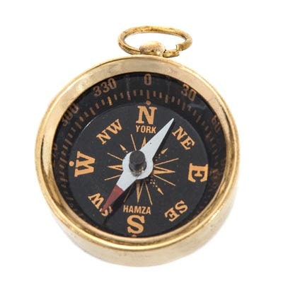 1 1/4 Inches Wide Brass Pocket Size Compass