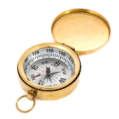 Brass Pocket Compass