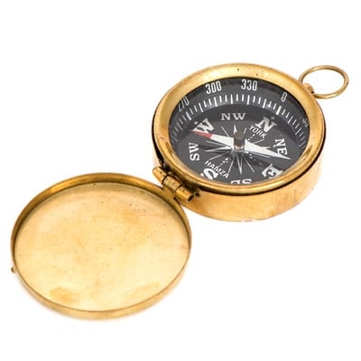 Brass Pocket Compass