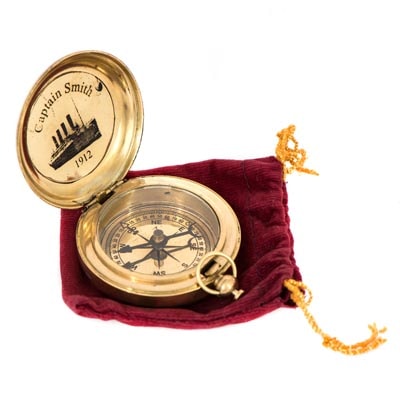 Brass Pocket Compass