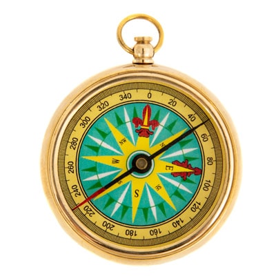 Brass Pocket Compass