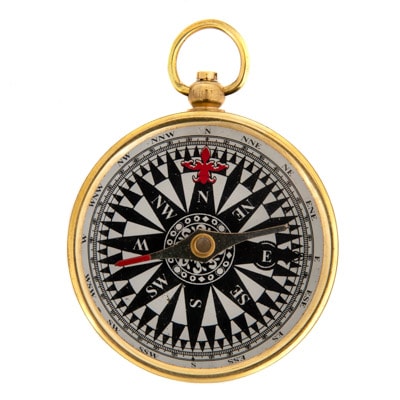 Brass Pocket Compass