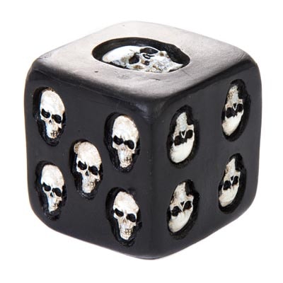 1 1/2 Inches High Die with Skulls