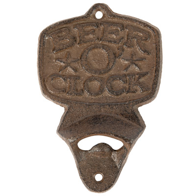 Beer O'Clock Wall Bottle Opener
