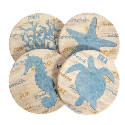 Beach Aqua Coaster Set