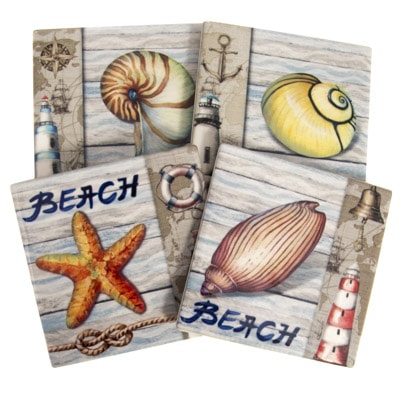Shells Square Coaster Set
