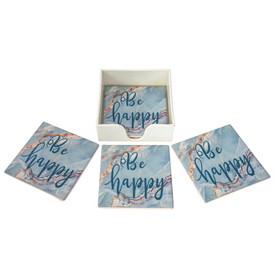 Square Be Happy Coaster Set