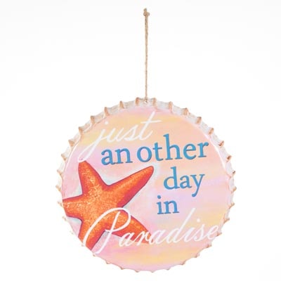 Starfish Paradise Metal Bottle Cap
