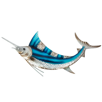 22 1/2 Inches Long Decorative Metal Wall Marlin