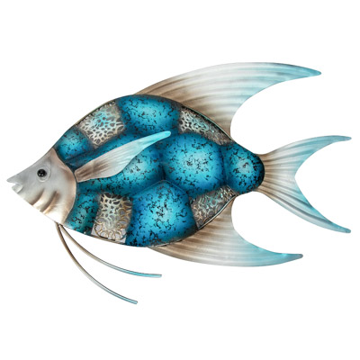 17 1/4 Inches Wide Decorative Metal Wall Fish
