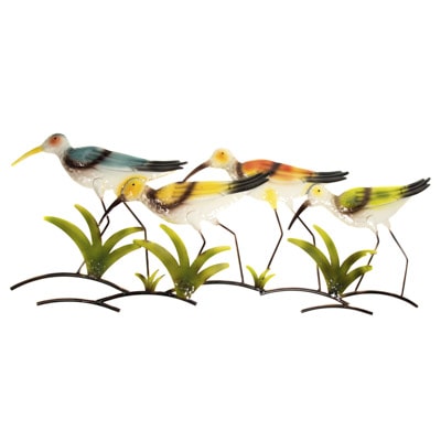 36 3/4 Inches Wide x 14 1/2 Inches High Sandpiper Wall Sculpture